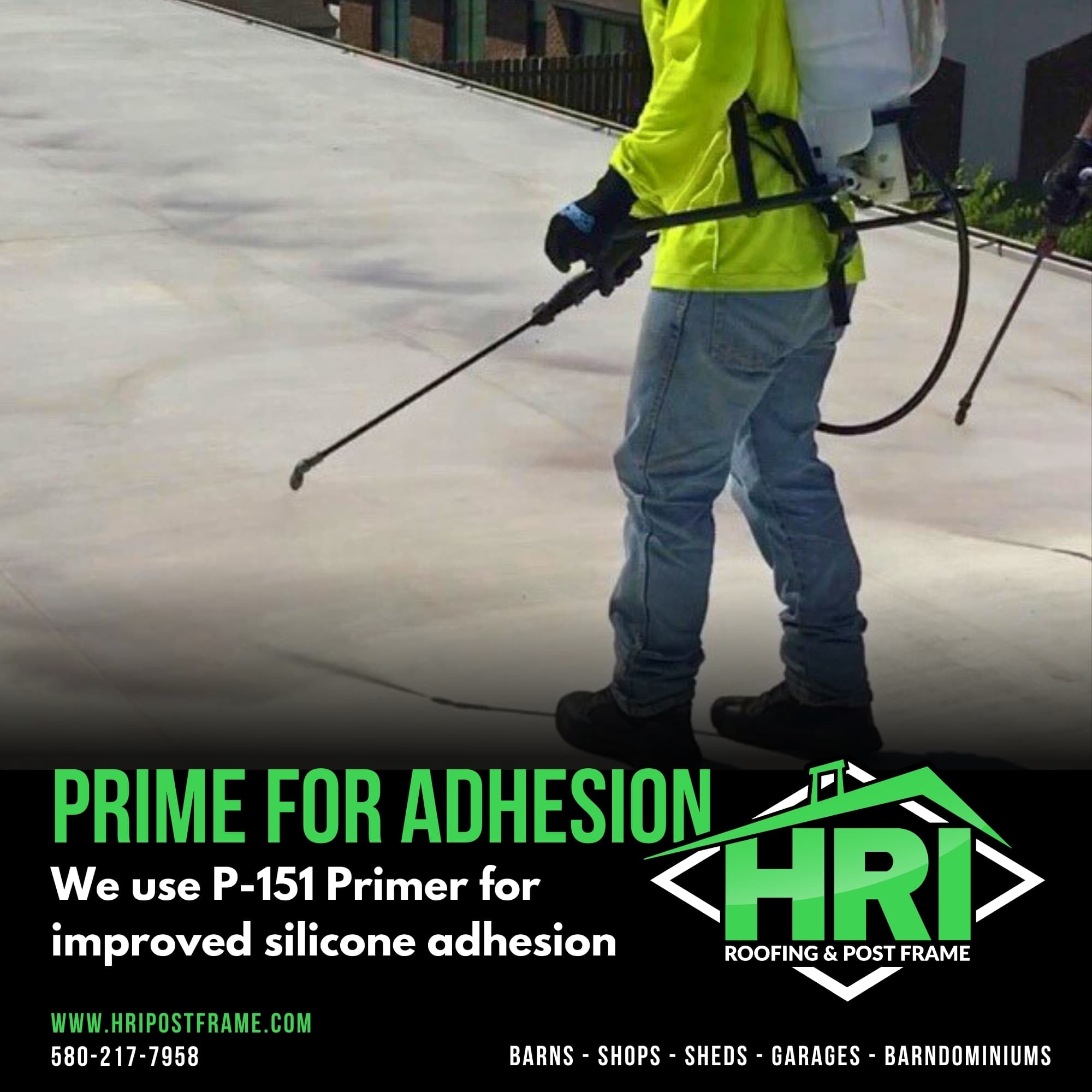 Enhance Silicone Adhesion on TPO Roofs with HRI’s P-151 Single Ply Primer
